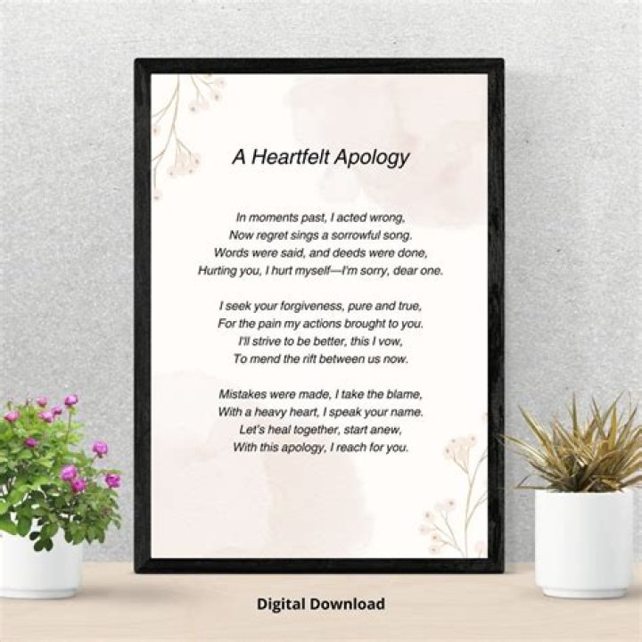 Heartfelt Apologies To Mend The Bond